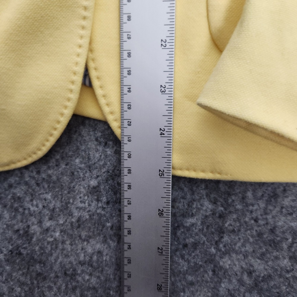 Talbots Petite Aberdeen Knit Blazer Women 2P Yellow Long Sleeve Two Button Prep - Picture 4 of 6